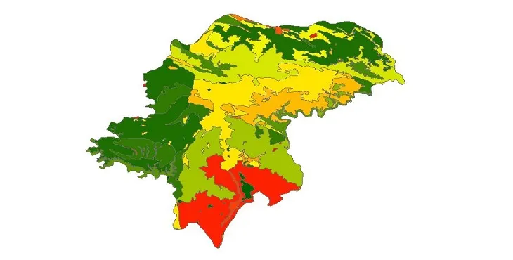 بروزترین نقشه شیپ فایل کاربری اراضی شهرستان اندیمشک + PDF