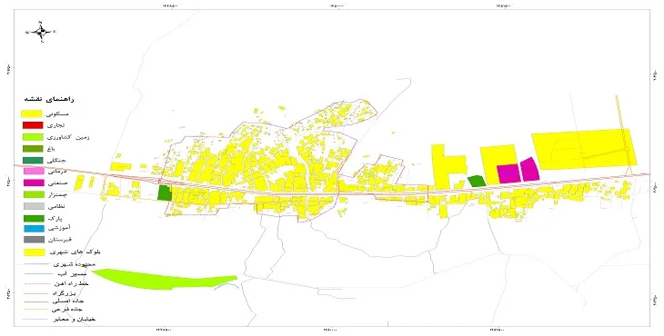 نقشه شیپ فایل (GIS) شهر محمدان 1404 + عکس با کیفیت