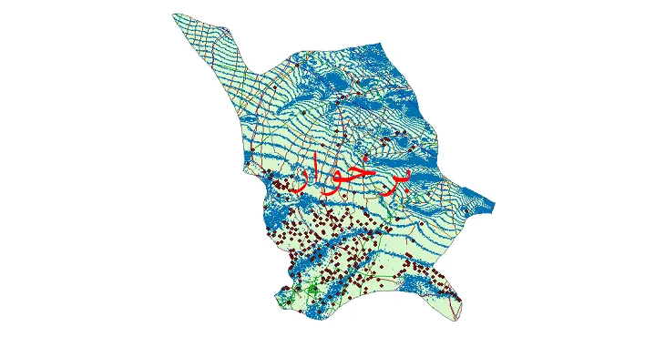 دانلود نقشه های شیپ فایل شهرستان برخوار + کاملترین لایه GIS