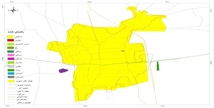 نقشه شیپ فایل (GIS) شهر میلاجرد 1405 + عکس با کیفیت