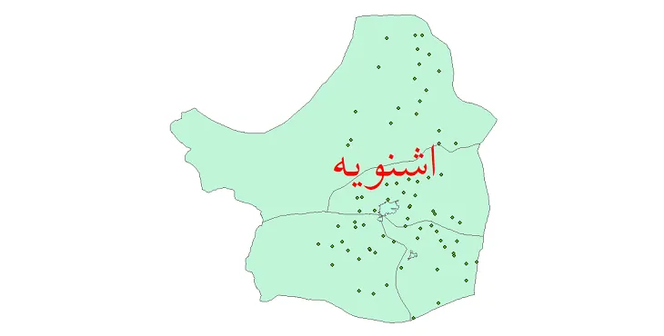 دانلود نقشه شیپ فایل (GIS) تقسیمات سیاسی شهرستان اشنویه سال 1400