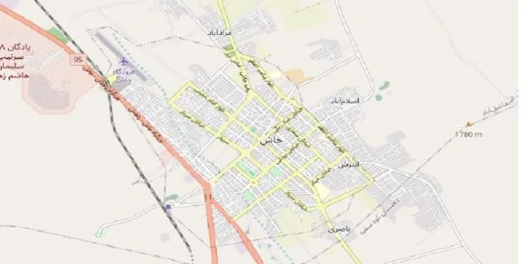 دانلود نقشه شهر خاش + pdf با کیفیت بالا