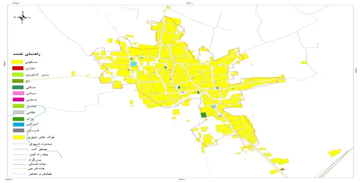 نقشه شیپ فایل (GIS) شهر جاورسیان 1405 + عکس با کیفیت