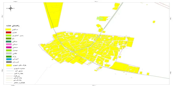 نقشه شیپ فایل (GIS) شهر تیرور 1405 + عکس با کیفیت