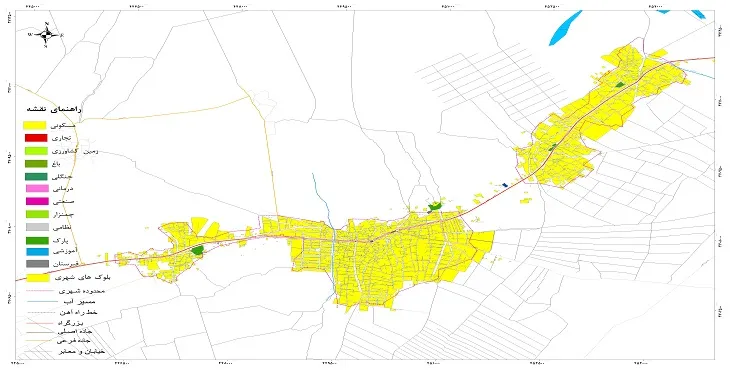 نقشه شیپ فایل (GIS) شهر گلشهر 1404 + عکس با کیفیت