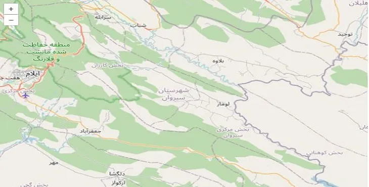 دانلود نقشه شهرستان سیروان + pdf با کیفیت بالا