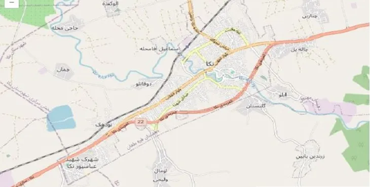 دانلود نقشه شهر نکا + pdf با کیفیت بالا