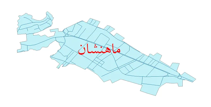 دانلود نقشه شیپ فایل شبکه معابر شهر ماهنشان