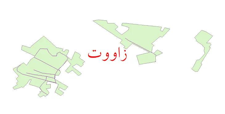 دانلود نقشه شیپ فایل شبکه معابر شهر زاووت