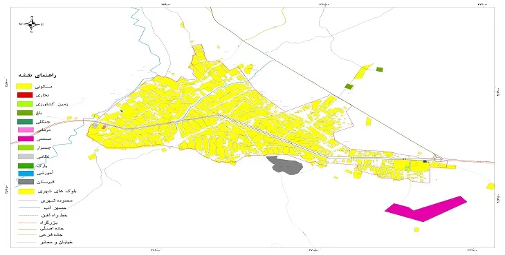 نقشه شیپ فایل (GIS) شهر سورشجان 1404 + عکس با کیفیت