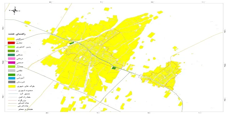 نقشه شیپ فایل (GIS) شهر تسوج 1404 + عکس با کیفیت