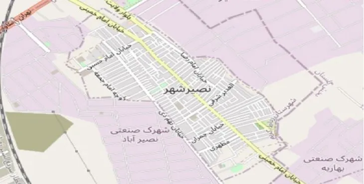 دانلود نقشه نصیر شهر + pdf با کیفیت بالا