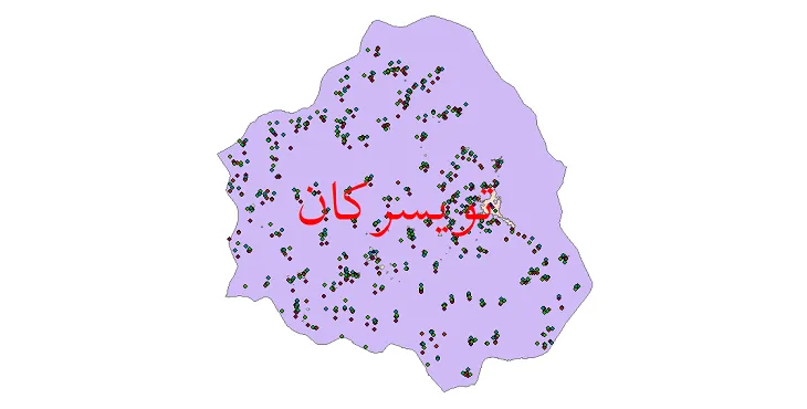 دانلود نقشه شیپ فایل جمعیت نقاط شهری و روستایی شهرستان تویسرکان از سال 1335 تا 1395