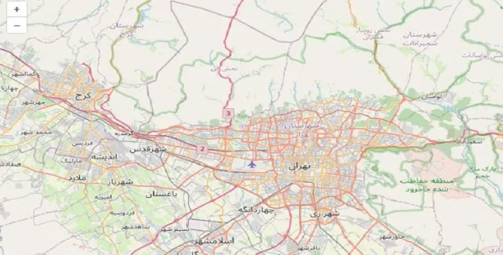 دانلود نقشه شهرستان تهران + pdf با کیفیت بالا