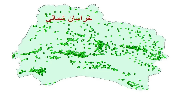 دانلود نقشه شیپ فایل کیفیت آب چاه های استان خراسان خراسان شمالی