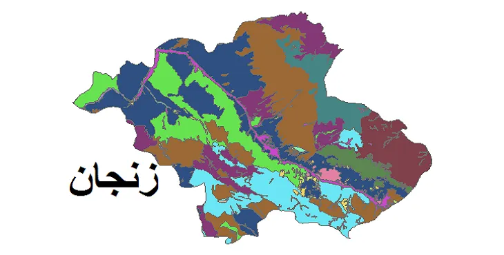 بروزترین نقشه شیپ فایل کاربری اراضی شهرستان زنجان + PDF