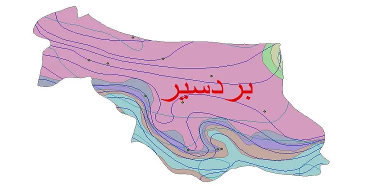 نقشه شیپ‌ فایل اقلیم‌شناسی شهرستان بردسیر + 7 لایه اقلیمی