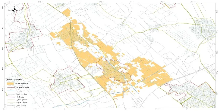 نقشه خیابان‌ها و معابر شهر صباشهر + عکس کیفیت بالا