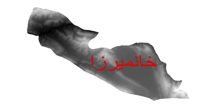 دانلود نقشه دم (DEM) شهرستان خانمیرزا | دقت 30 متر