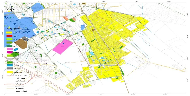 نقشه شیپ فایل (GIS) شهر حمیدیا 1405 + عکس با کیفیت