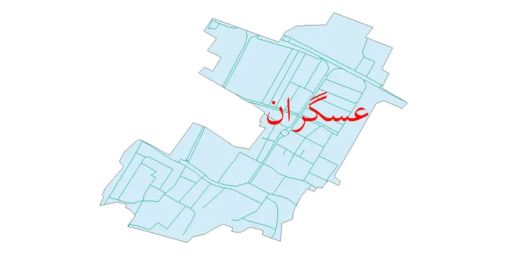 دانلود نقشه شیپ فایل شبکه معابر شهر عسگران