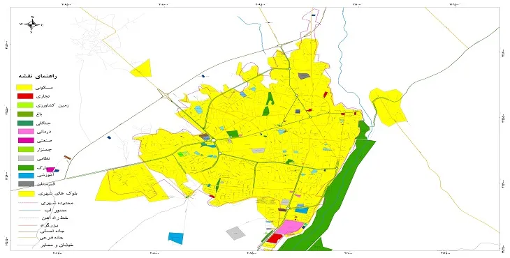 نقشه شیپ فایل (GIS) شهر مشگین شهر 1405 + عکس با کیفیت