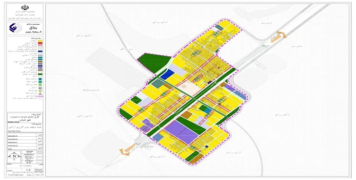 دانلود نقشه کاربری اراضی شهر شیبان | وضع موجود+پیشنهادی