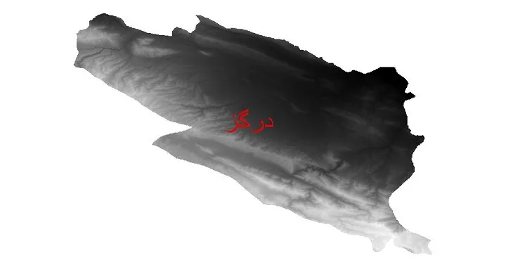 دانلود نقشه دم (DEM) شهرستان درگز | دقت 30 متر