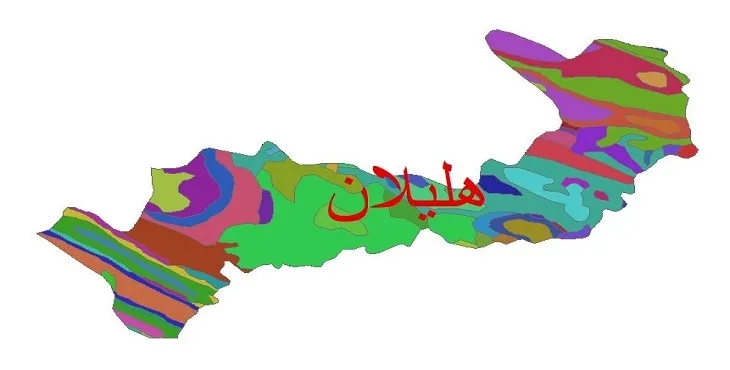 نقشه شیپ فایل (GIS) زمین‌ شناسی شهرستان هلیلان