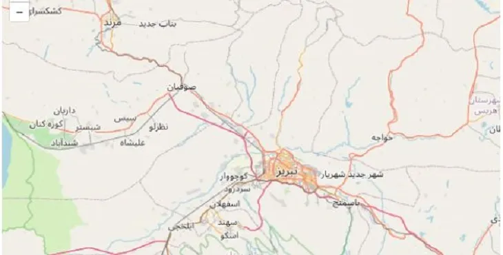 دانلود نقشه شهرستان تبریز + pdf با کیفیت بالا
