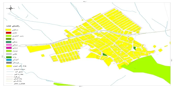 نقشه شیپ فایل (GIS) شهر درق 1404 + عکس با کیفیت