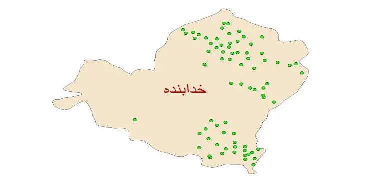 دانلود نقشه شیپ فایل کیفیت آب چاه های شهرستان خدابنده