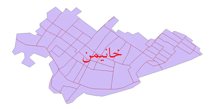 دانلود نقشه شیپ فایل شبکه معابر شهر خانمین