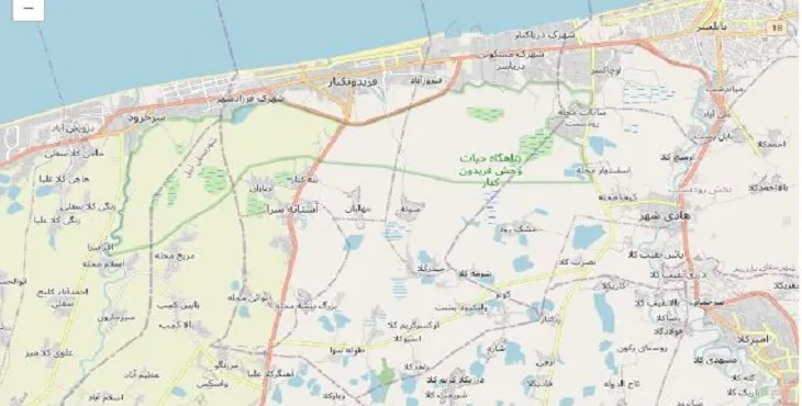 دانلود نقشه شهرستان فریدونکنار + pdf با کیفیت بالا