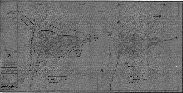 نقشه محدوده و حریم شهر قائمشهر | کیفیت بالا