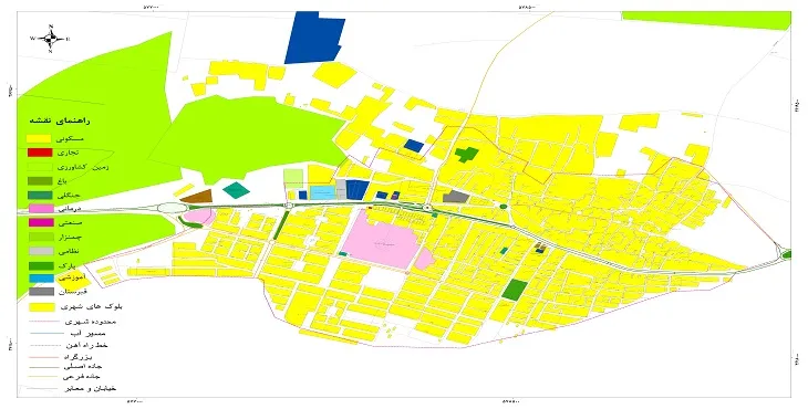 نقشه شیپ فایل (GIS) شهر قهجاورستان 1404 + عکس با کیفیت
