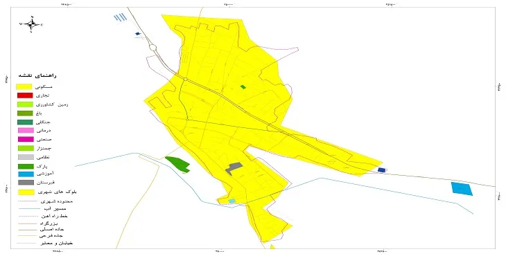 نقشه شیپ فایل (GIS) شهر جعفرآباد بیله سوار 1405 + عکس با کیفیت