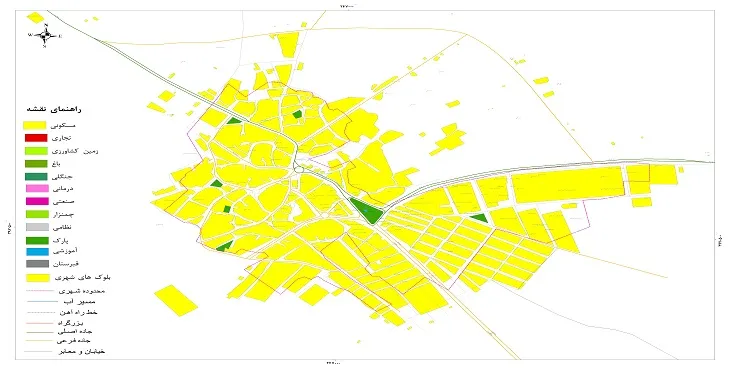 نقشه شیپ فایل (GIS) شهر گرماب 1404 + عکس با کیفیت