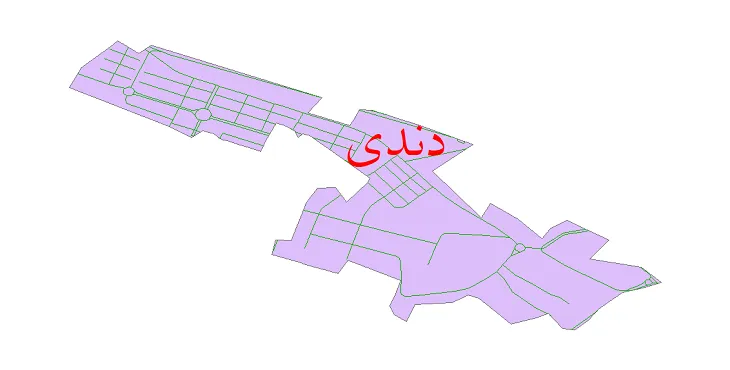 دانلود نقشه شیپ فایل شبکه معابر شهر دندی