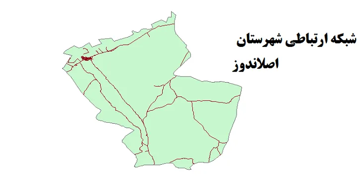جدیدترین نقشه شیپ فایل راه های شهرستان اصلاندوز + PDF