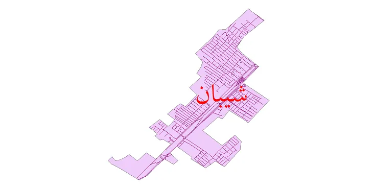 دانلود نقشه شیپ فایل شبکه معابر شهر شیبان