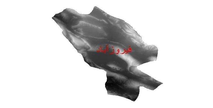 دانلود نقشه دم (DEM) شهرستان فیروزآباد | دقت 30 متر