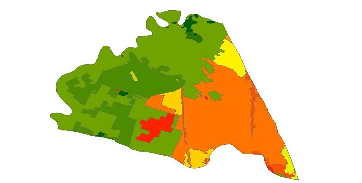 بروزترین نقشه شیپ فایل کاربری اراضی شهرستان کارون + PDF