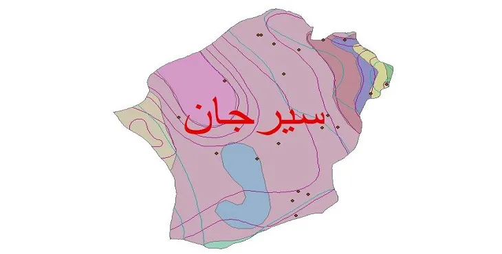 نقشه شیپ‌ فایل اقلیم‌شناسی شهرستان سیرجان + 7 لایه اقلیمی