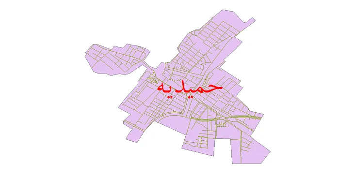 دانلود نقشه شیپ فایل شبکه معابر شهر حمیدیه