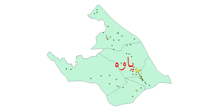 دانلود نقشه شیپ فایل (GIS) تقسیمات سیاسی شهرستان پاوه سال 1400