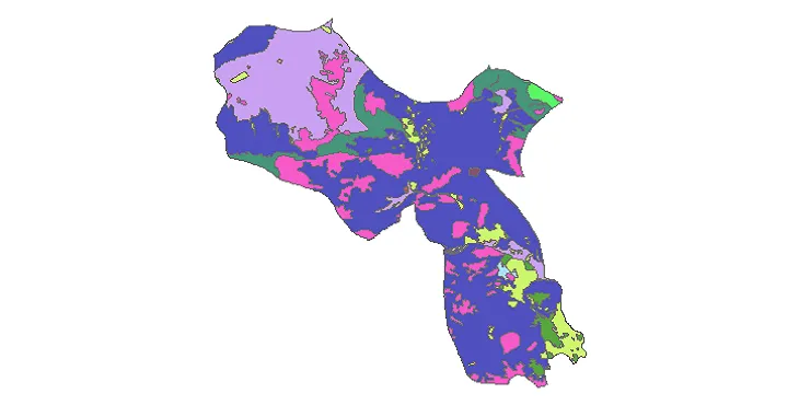 بروزترین نقشه شیپ فایل کاربری اراضی شهرستان شاهین شهر و میمه + PDF