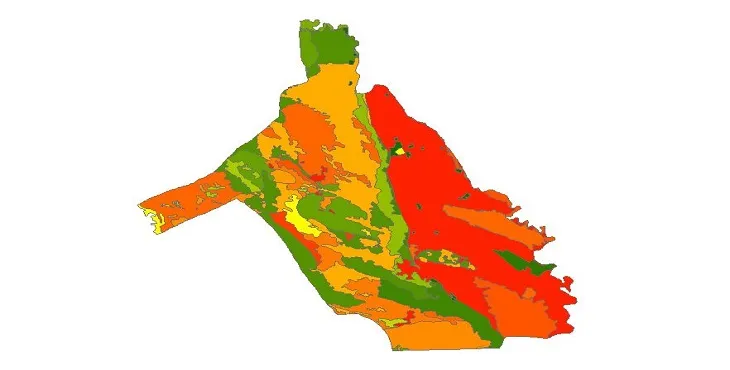 بروزترین نقشه شیپ فایل کاربری اراضی شهرستان شوش + PDF