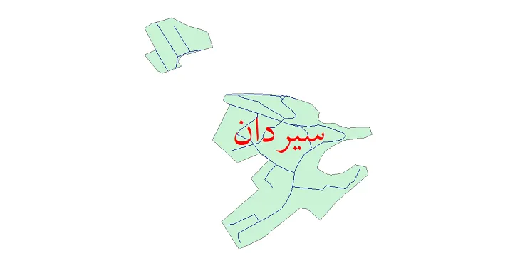 دانلود نقشه شیپ فایل شبکه معابر شهر سیردان