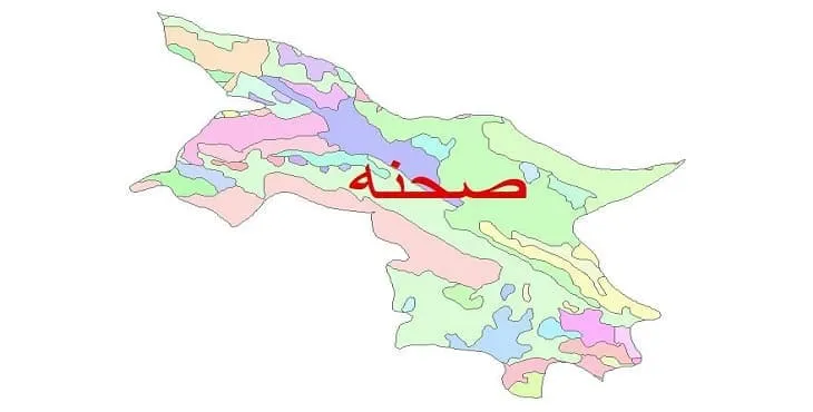 نقشه شیپ فایل (GIS) زمین‌ شناسی شهرستان صحنه